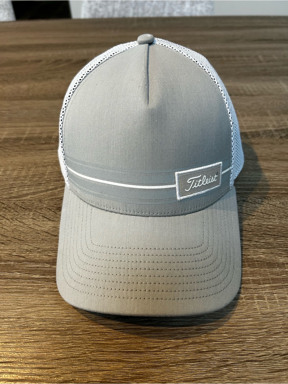 Titleist Light Gray and White Mesh Logo Trucker Hat